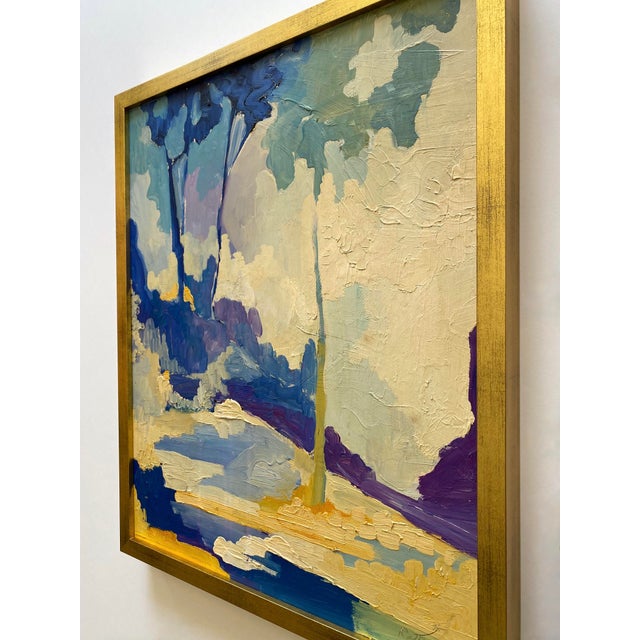 Glenn Radtke Vintage Fauvist " California Landscape " Framed Original Mid Century Modernist Impasto Oil Painting For Sale - Image 15 of 18