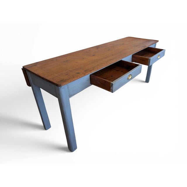 Wood Extendable Table in Fir Wood, 1960s For Sale - Image 7 of 13