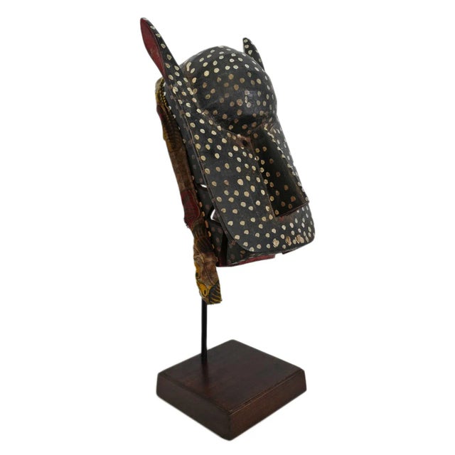 Black Vintage African Bozo Animal Mask on Stand For Sale - Image 8 of 8