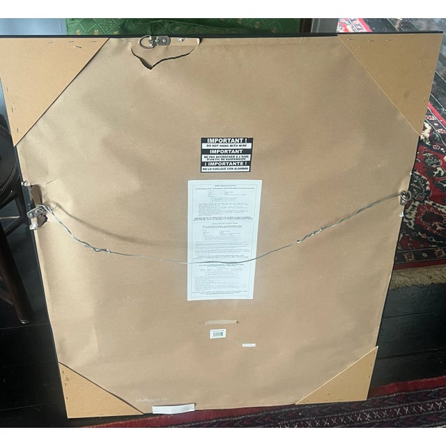 1970s Black Lacquer Beveled Wall Mirror — Mid-Century Modern For Sale - Image 4 of 8