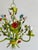Metal Mid-Century Floral Bouquet 3-Light Chandelier in Green Painted Tole Metal, 1960s For Sale - Image 7 of 16