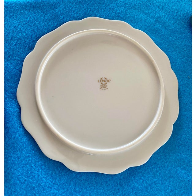 American 1980s Lenox Holiday Cheese Tray and Dessert Server For Sale - Image 3 of 8