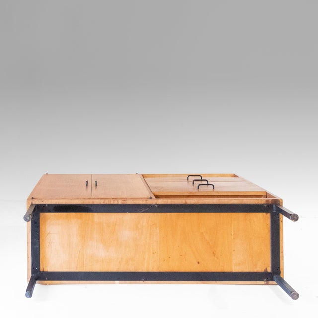 Mid-Century Modern Italian Teak Sideboard with Iron Legs and Brass Feet, 1960s For Sale - Image 10 of 12