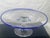 Vintage Hand-Blown Cake Stand With Cover, Cobalt Blue Trim For Sale - Image 4 of 7