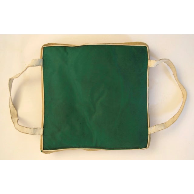 Vintage Perfection Loop Knot Red, White and Green Boat Cushion For Sale - Image 11 of 12