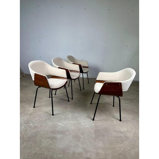 Wooden Shell Chairs, 1950s, Set of 4 For Sale - Image 4 of 10