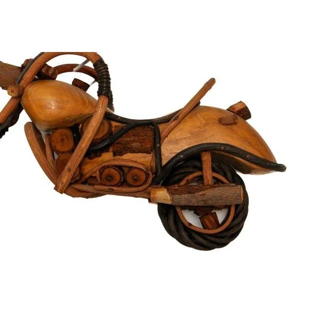 Wood Motorcycle Folk Art For Sale - Image 7 of 10