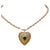 Vintage 14 Karat Yellow Gold Heart Locket WITH Natural Emerald , NO CHAIN For Sale - Image 15 of 18