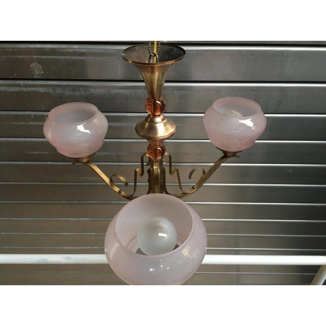 Art Deco Chandelier, 1950s For Sale - Image 10 of 17