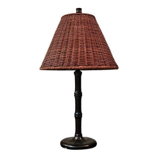 Vintage Rattan Table Lamp For Sale
