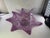This hand blown art glass centerpiece bowl features a dramatic free form starfish or splash design with eight prominent...