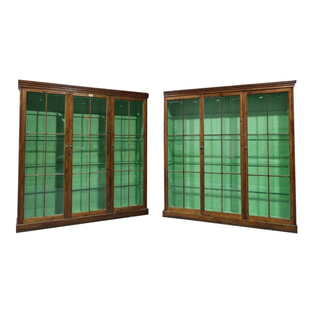 Matching Pair of Antique Glazed Display Cabinets | Circa 1860 For Sale