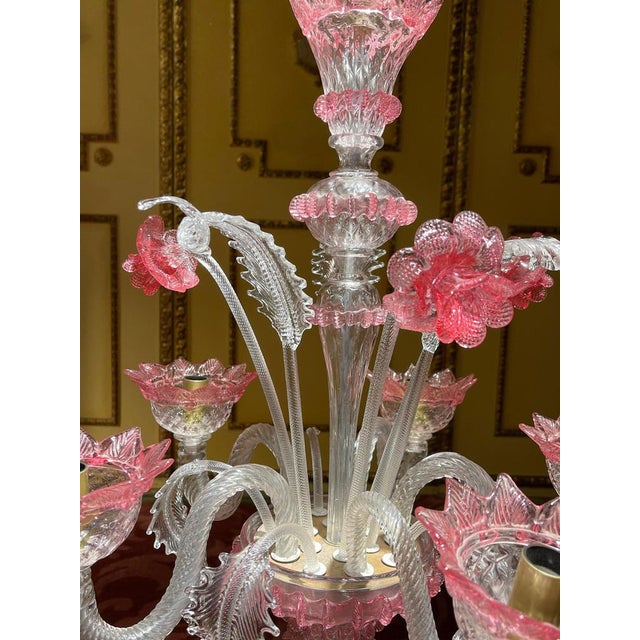 20th Century Mouth Blown Murano Chandelier, Italy For Sale - Image 9 of 18