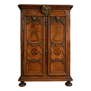 Louis XIV Walnut Wardrobe, 18th Century For Sale