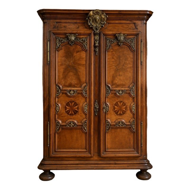 Louis XIV Walnut Wardrobe, 18th Century For Sale