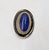 1980s Vintage 1980s Signed Ysl Oval Goldtone Cabochon Faux-Lapis & Black Enamel Brooch For Sale - Image 5 of 7