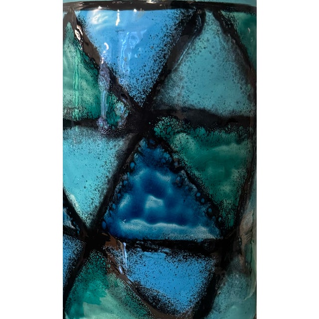 Mid 20th Century Italian Bitossi Vetrata Glaze Vases; Matched Pair, Models 941b and 942b For Sale - Image 9 of 17