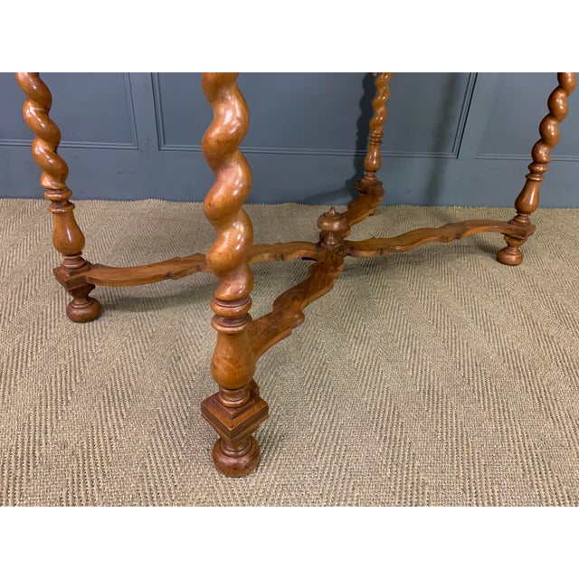Barley Twist Side Table in Walnut, 1900 For Sale - Image 3 of 17
