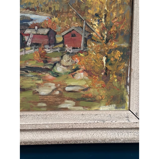 Hundt, Landscape, 1960s, Oil on Panel, Framed For Sale - Image 8 of 12