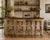 Wood Maison Gatti Parisian Rattan Bistro Bar Stools in Navy & Yellow -Set of 4 For Sale - Image 7 of 7