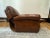 Chocolate Vintage Traditional Chocolate Brown Leather Club Chair Recliner With Brass Nailhead Trim For Sale - Image 8 of 16