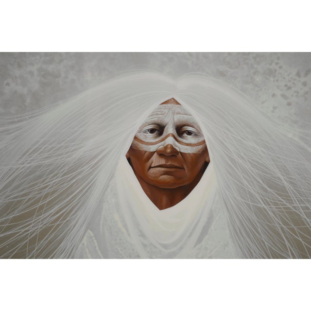 Paper "Conception" - Portrait of a Native American on a Vision Quest by Frank Howell For Sale - Image 7 of 7