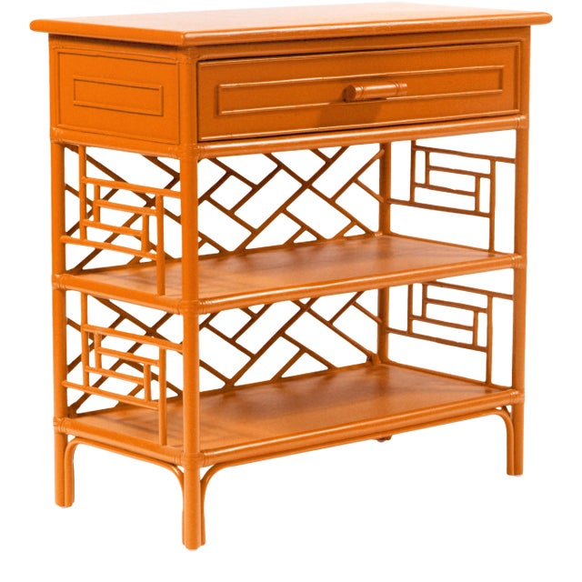 Chippendale End Table - Orange For Sale