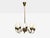 1950s 1950s Mid-Century Modern Fog & Mørup, Tulip Chandelier, Opal Glass, Brass For Sale - Image 5 of 12