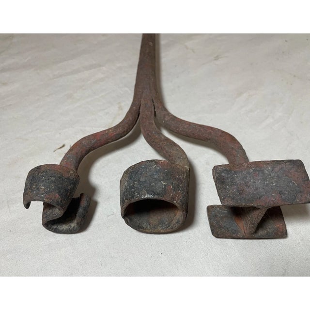 Large Antique Ios American Early 19th Century Wrought Iron Cow Branding Iron 2 For Sale - Image 11 of 11