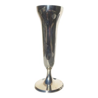 Sterling Silver Trumpet Vase For Sale