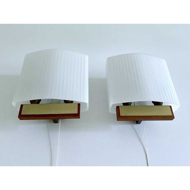 Vintage Danish Glass Sconces, 1960s, Set of 2 For Sale - Image 11 of 18