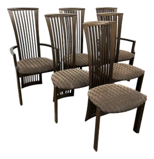 Pietro Costantini Vintage Italian Modern High-Back Dining Chairs, Set of Six
