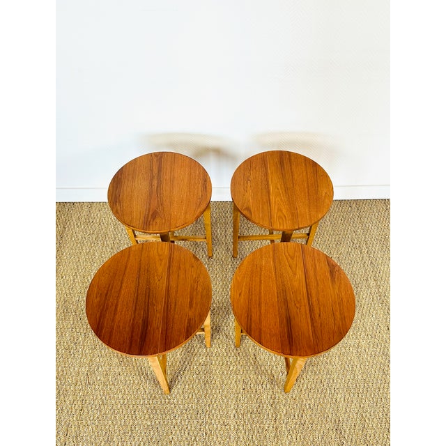 Vintage Scandinavian Teak Nesting Coffee Tables, 1960s, Set of 5 For Sale - Image 16 of 18