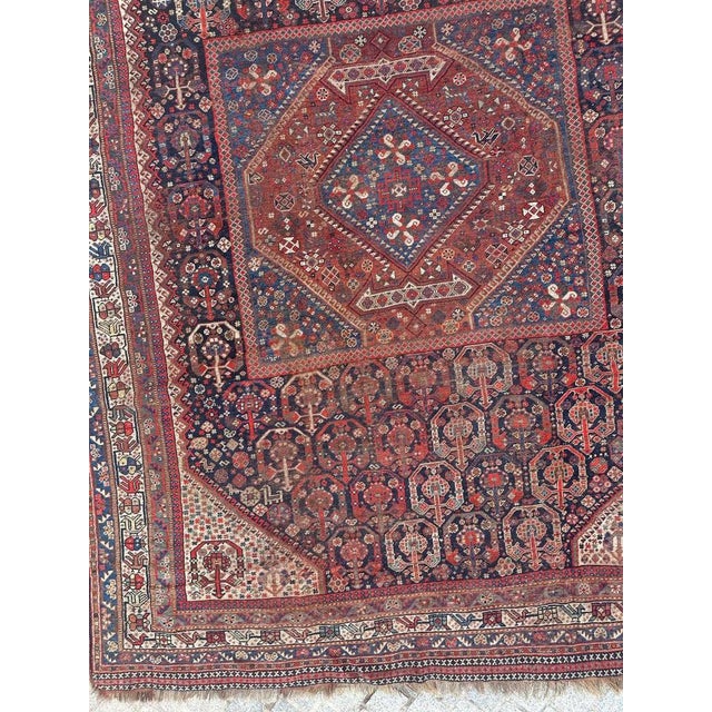 Antique Tribal Shiraz Rug, 1890s For Sale - Image 3 of 18