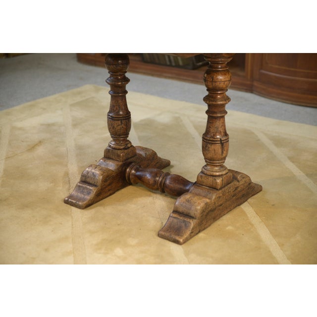 Early 20th Century Circular Oak Table, 1920s For Sale - Image 6 of 13