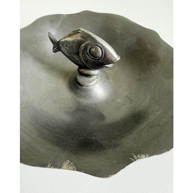 Fish Vide Poche Catchall in Pewter For Sale - Image 10 of 12