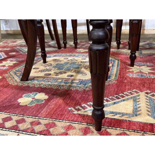 Vintage English Armchairs and Side Chairs in Mahogany, 1950s, Set of 8 For Sale - Image 12 of 18