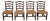 Set of 4 Biggs Mahogany Ribbon Back Dining Chairs For Sale