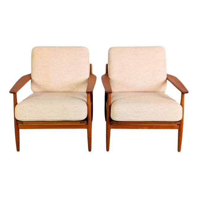 Mid-Century Modern Teak Easy Chairs, 1960, Set of 2 For Sale