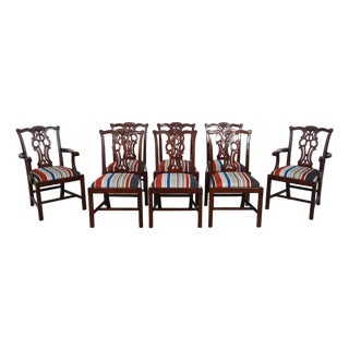 Set of 8 Maitland Smith Mahogany Dining Chairs For Sale