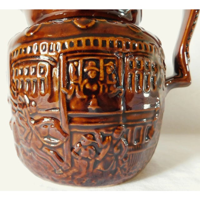 Vintage C1940s Arthur Wood Figural Horse Majolica Pitcher For Sale - Image 4 of 11