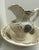Beautiful vintage Victorian-style ceramic pitcher and matching wash basin set featuring romantic courting couple scenes,...