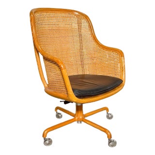 1960's Ward Bennett for Brickel Caned Desk Chair For Sale