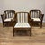 Armchairs in Rattan & White Leather by Hans Kaufeld for Mc Guire, Set of 3 For Sale - Image 15 of 18