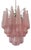 Vintage Italian Murano Chandelier with 41 Pink Glass Petals Drop, 1990s For Sale