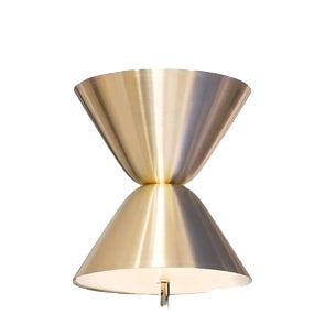 Aureole Floor Lamp in Brass and Powder Coated Steel by Moss Objects For Sale