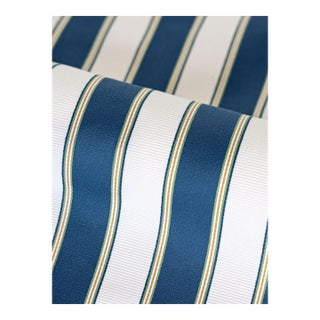 The House of Scalamandré Piano Stripe Fabric, Porcelain For Sale