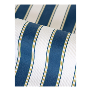 The House of Scalamandré Piano Stripe Fabric, Porcelain