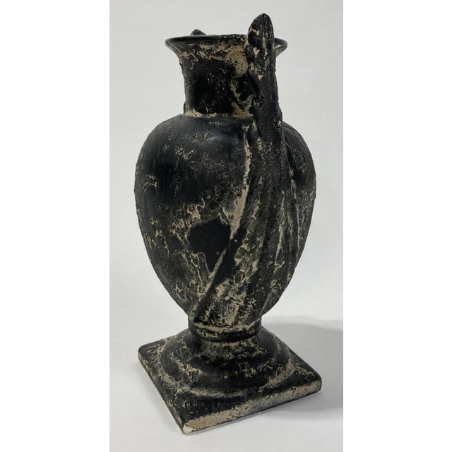 Mid 20th Century Vintage Weathered Grecian Style Pottery Urn For Sale - Image 5 of 8