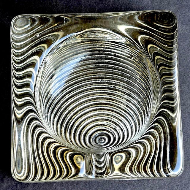 Mid 20th Century Brutalist Glass Ashtray With Metropolitan Detail For Sale - Image 9 of 13